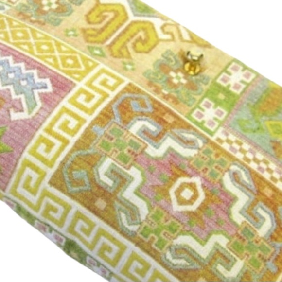 Vintage Ruth Saltz Handbag Cougar Clasp Designer Tapestry Purse Signature Clutch - Picture 6 of 6